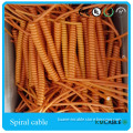 Orange color coiled cable 6 cores small appliance spiral cable